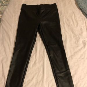 Faux leather fleece lined leggings